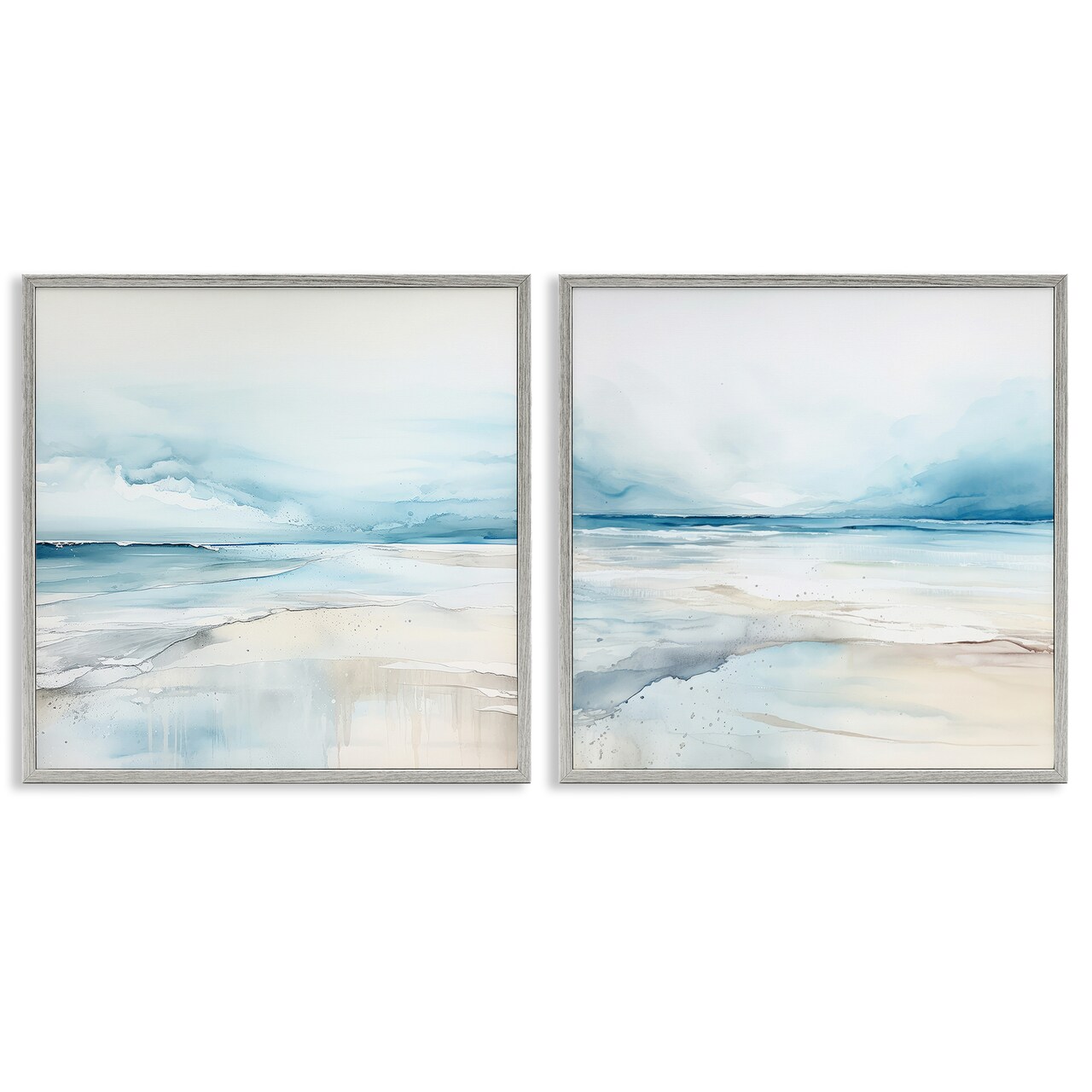 Stupell Industries Ocean Tide Abstraction 2pc Framed Giclee Wall Art Set Design by Irena Orlov